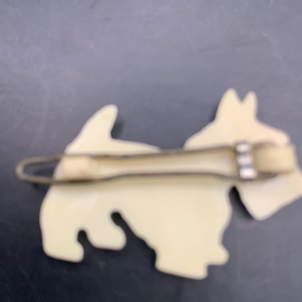 Tilco White Scottie Dog Barette - Picture 3 of 6